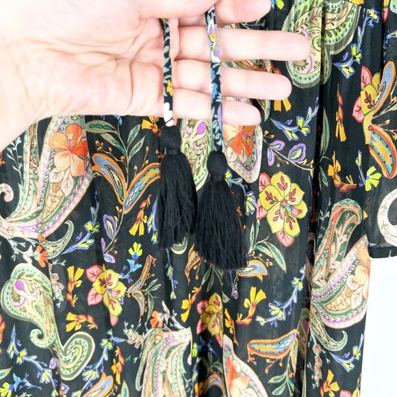 Johnny Was Jade Bryce Black Multi Paisley Maxi Dress - Picture 7 of 9